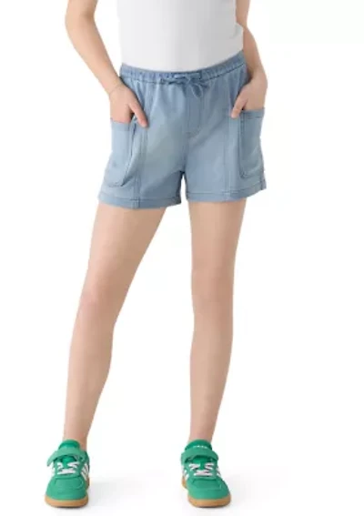 Girls 7-16 Denim Utility Shorts