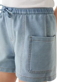 Girls 7-16 Denim Utility Shorts