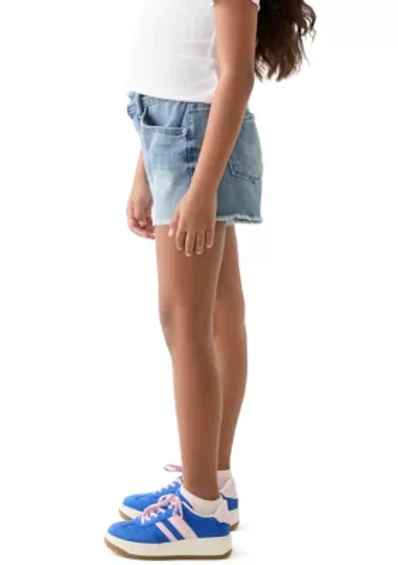 Girls 7-16 Scattered Bling Cozy Denim Shorts