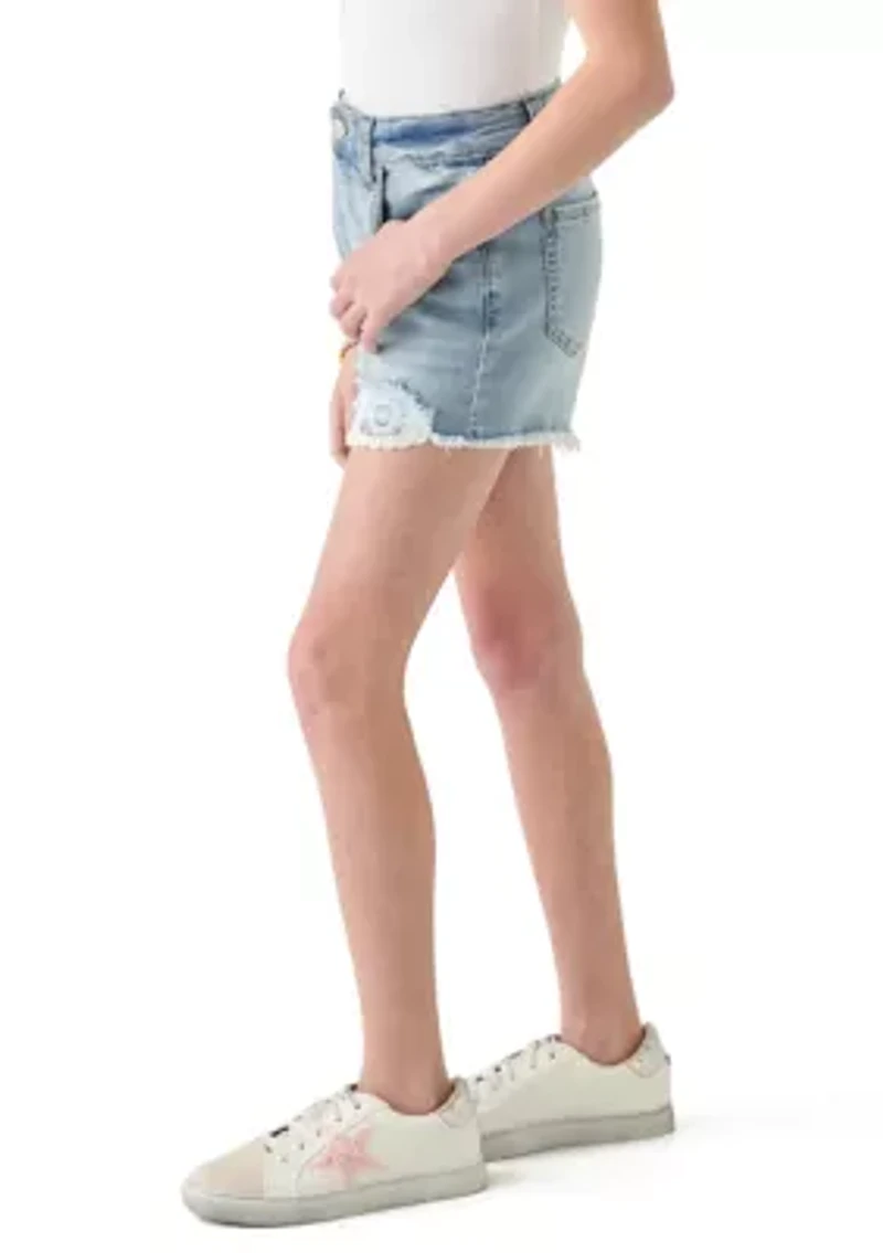 Girls 7-16 Crochet Pocket Shorts