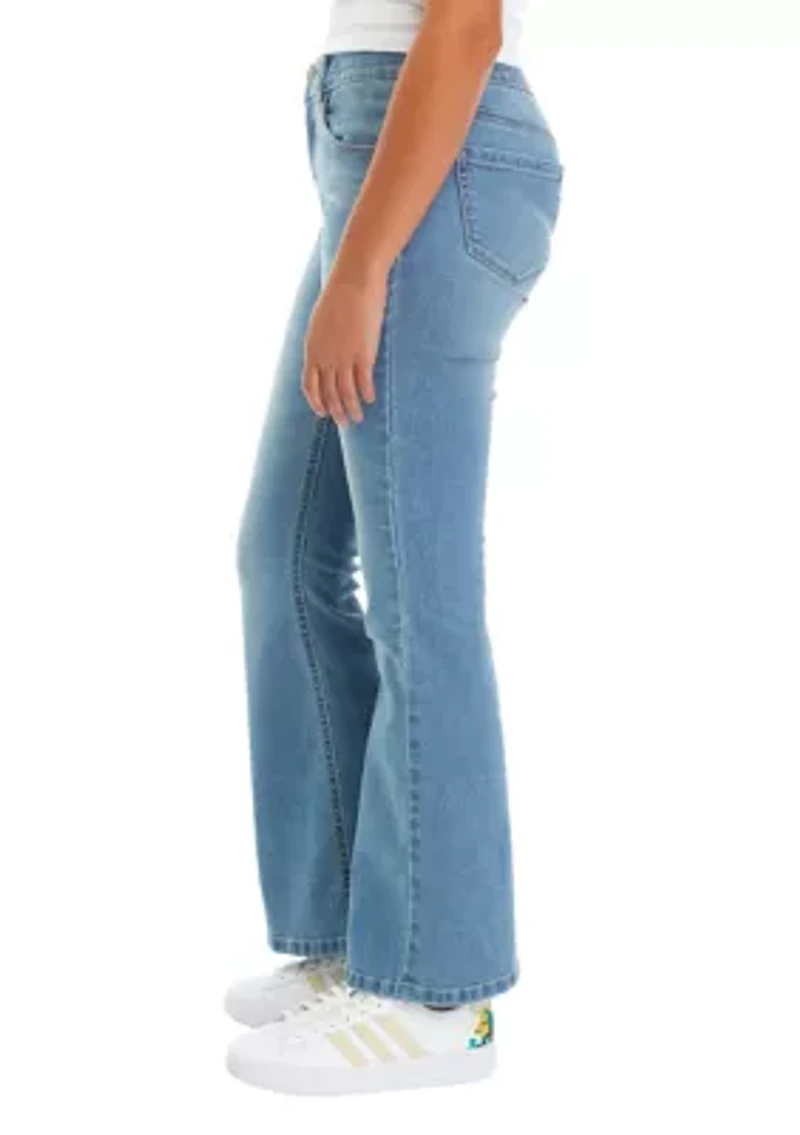 Girls 7-16 Mid Rise Flare Jeans