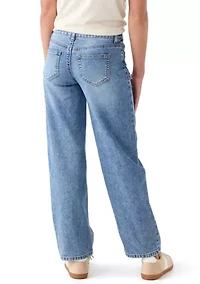 Girls 7-16 Star Wide Leg Jeans