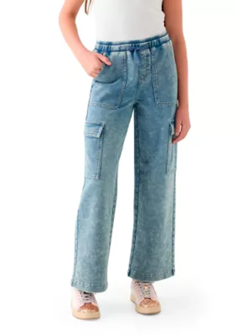 Girls 7-16 Double Waistband Drawstring  Pants