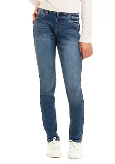Girls 7-16 Pull On Mid Rise Jeggings