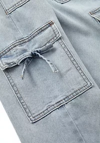 Girls 4-6x Wide Leg Bow Cargo Pants