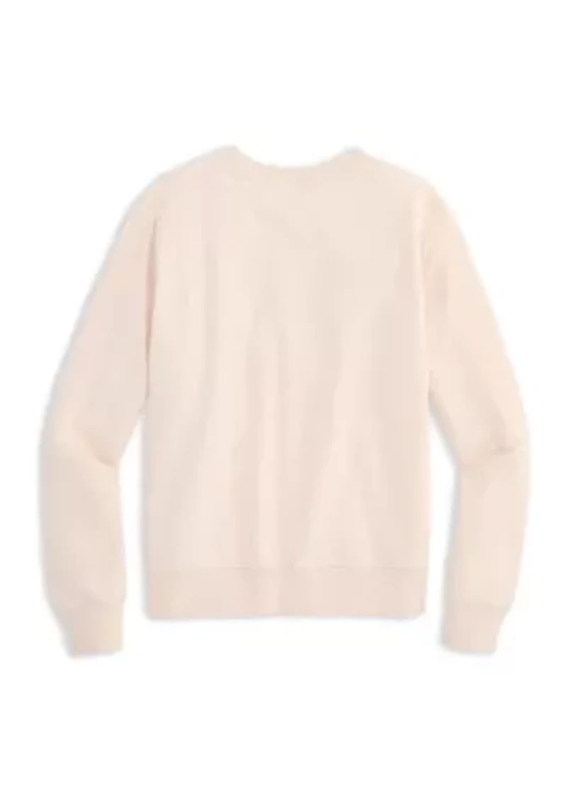 Girls 7-16 Relaxed Crew Neck Sweatshirt