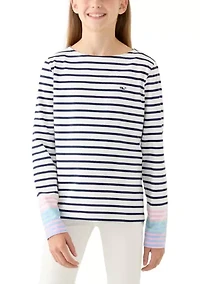 Girls 7-16 Long Sleeve Boatneck T-Shirt