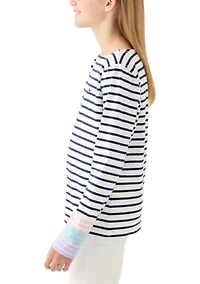 Girls 7-16 Long Sleeve Boatneck T-Shirt