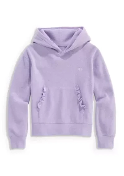 Girls 7-16 Cropped Waffle Hoodie