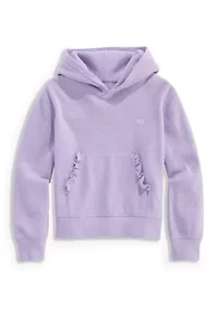 Girls 7-16 Cropped Waffle Hoodie