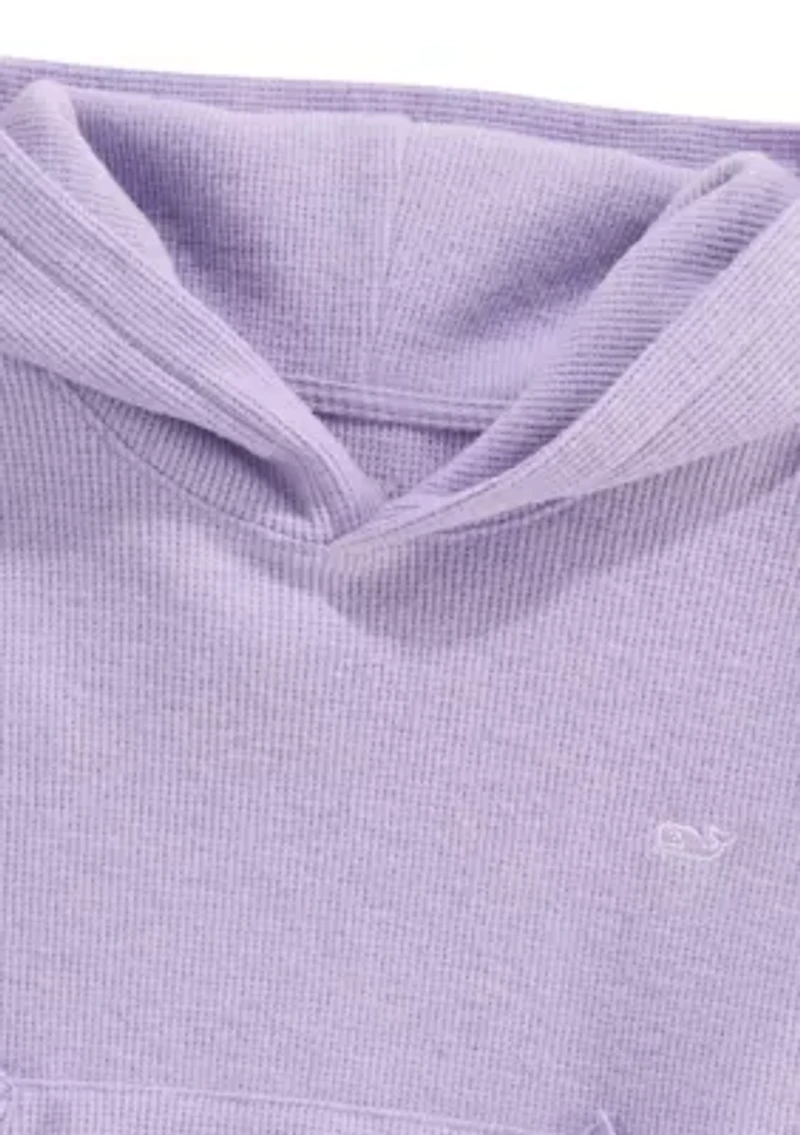 Girls 7-16 Cropped Waffle Hoodie