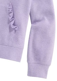 Girls 7-16 Cropped Waffle Hoodie