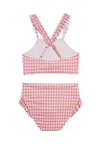 Girls 7-16 Ruffle High Neck Bikini