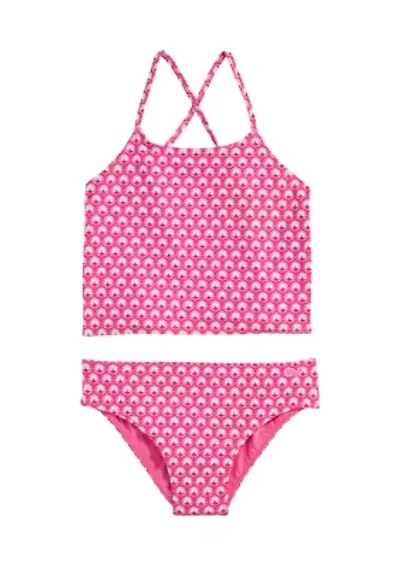 Girls 7-16 Print Tankini Swim Set