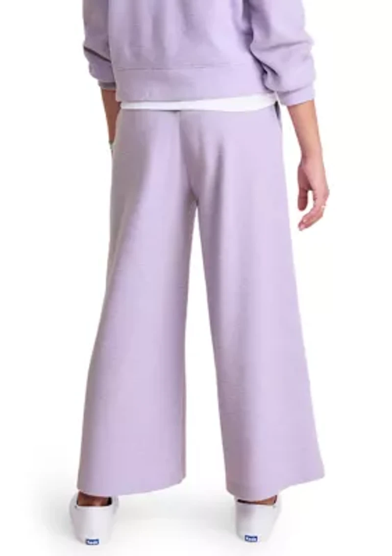 Girls 7-16 Waffle Knit Wide Leg Pants