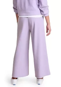Girls 7-16 Waffle Knit Wide Leg Pants