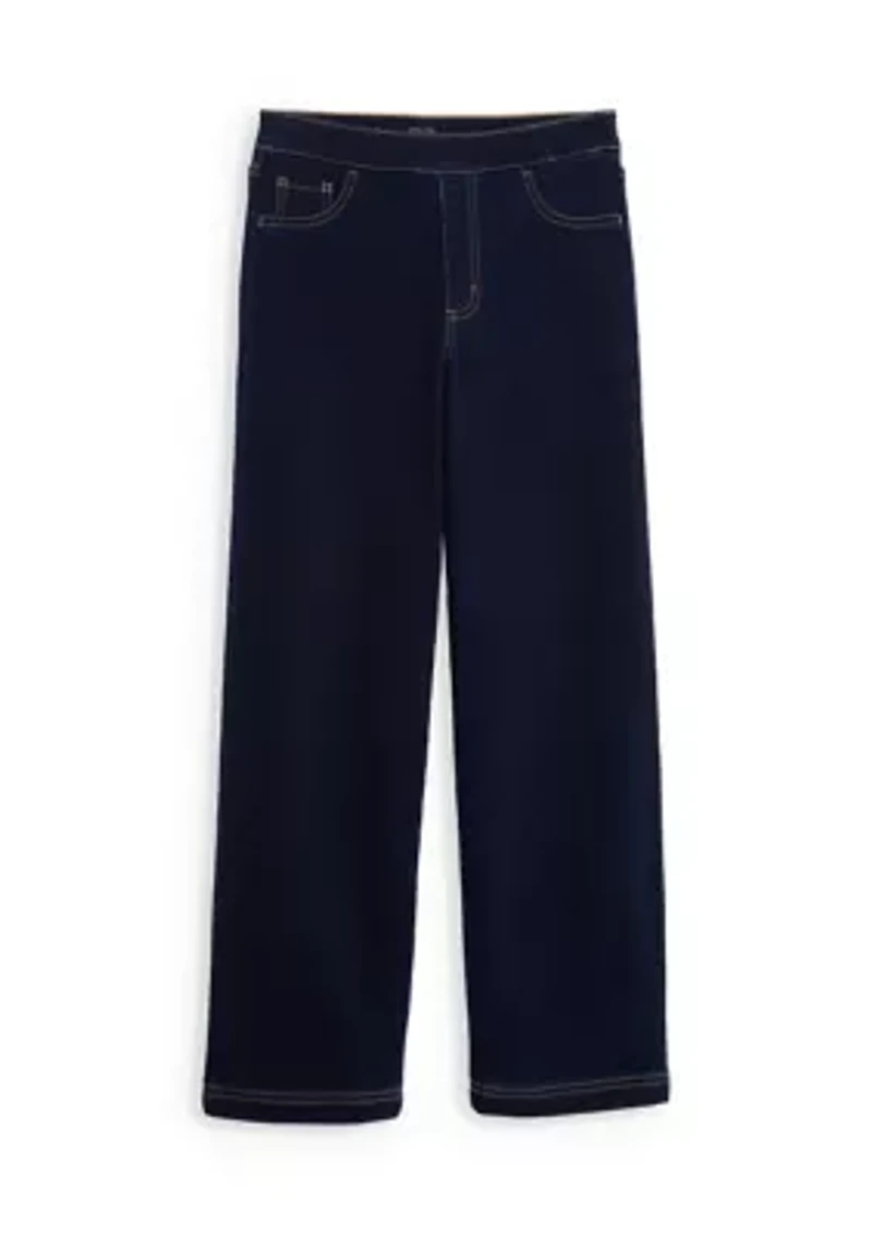 Girls 7-16 Wide Leg Stretch Denim