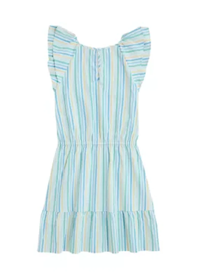 Girls 7-16 Flutter Sleeve Harbor Dress