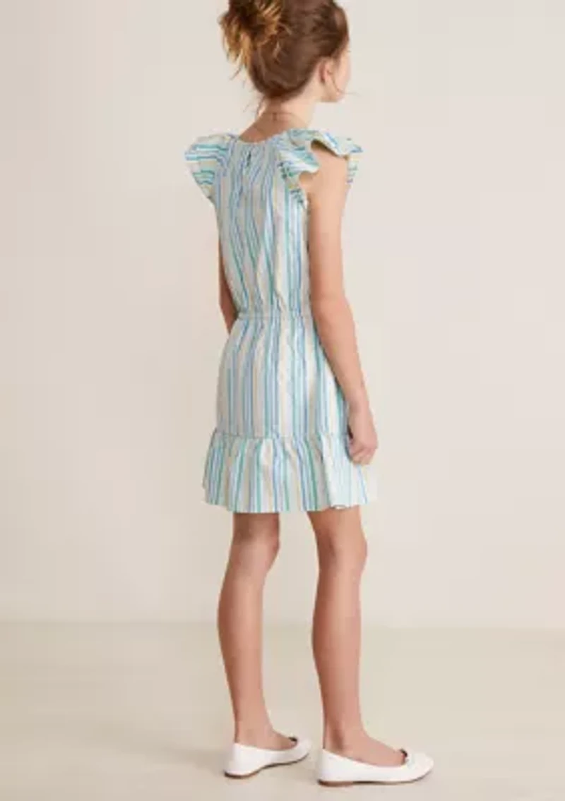 Girls 7-16 Flutter Sleeve Harbor Dress