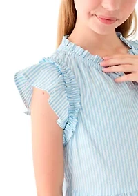 Girls 7-16 Harbor Tiered Ruffle Dress