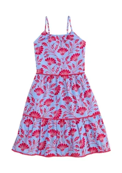 Girls 7-16 Tiered Printed Dress