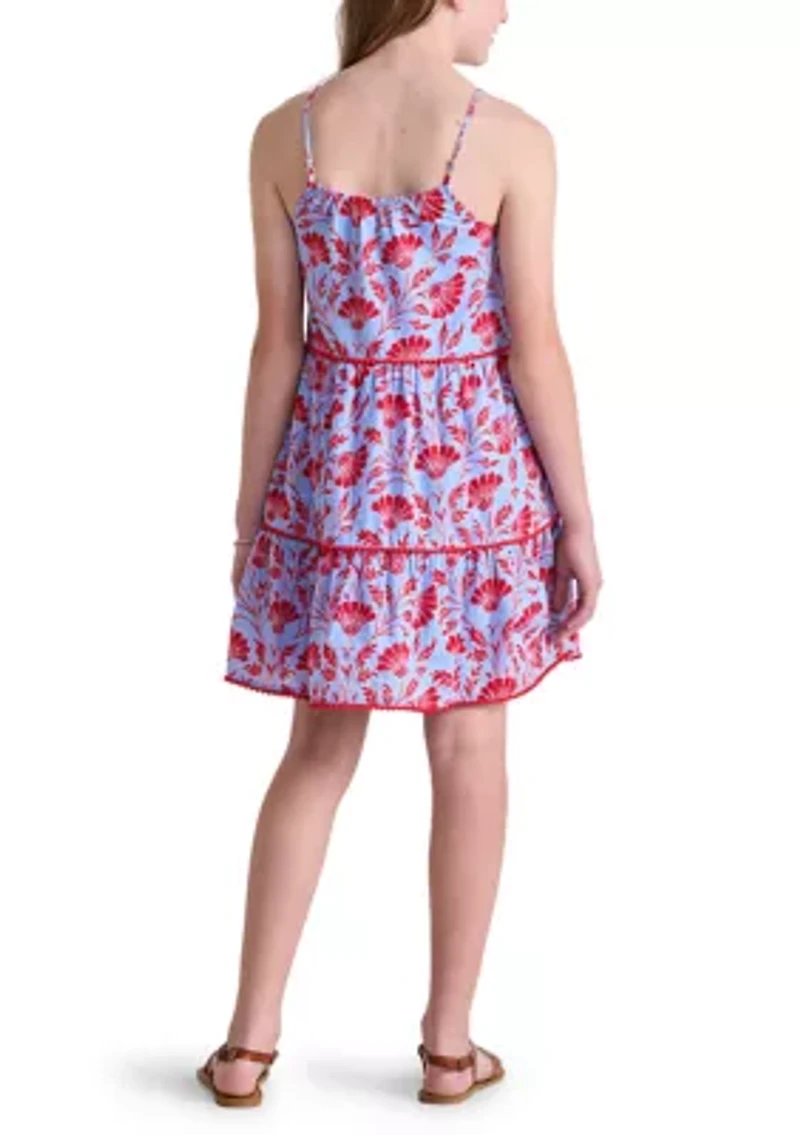 Girls 7-16 Tiered Printed Dress