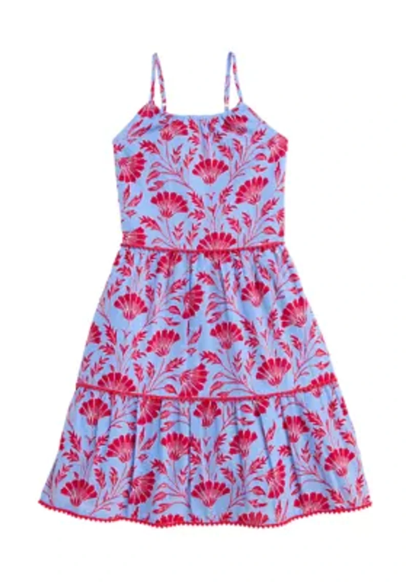 Girls 7-16 Tiered Printed Dress