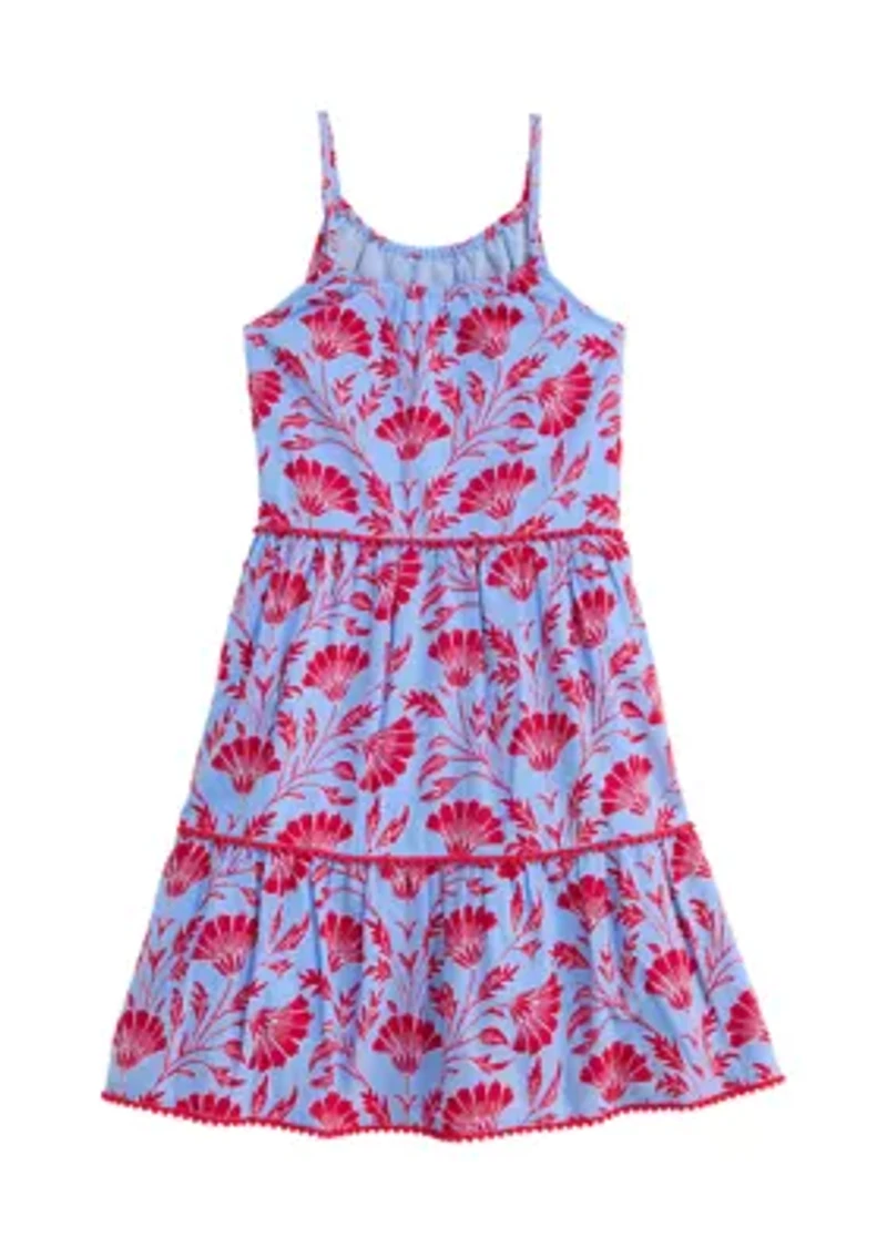Girls 7-16 Tiered Printed Dress