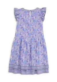 Girls 7-16 Flutter Sleeve Pintuck Dress