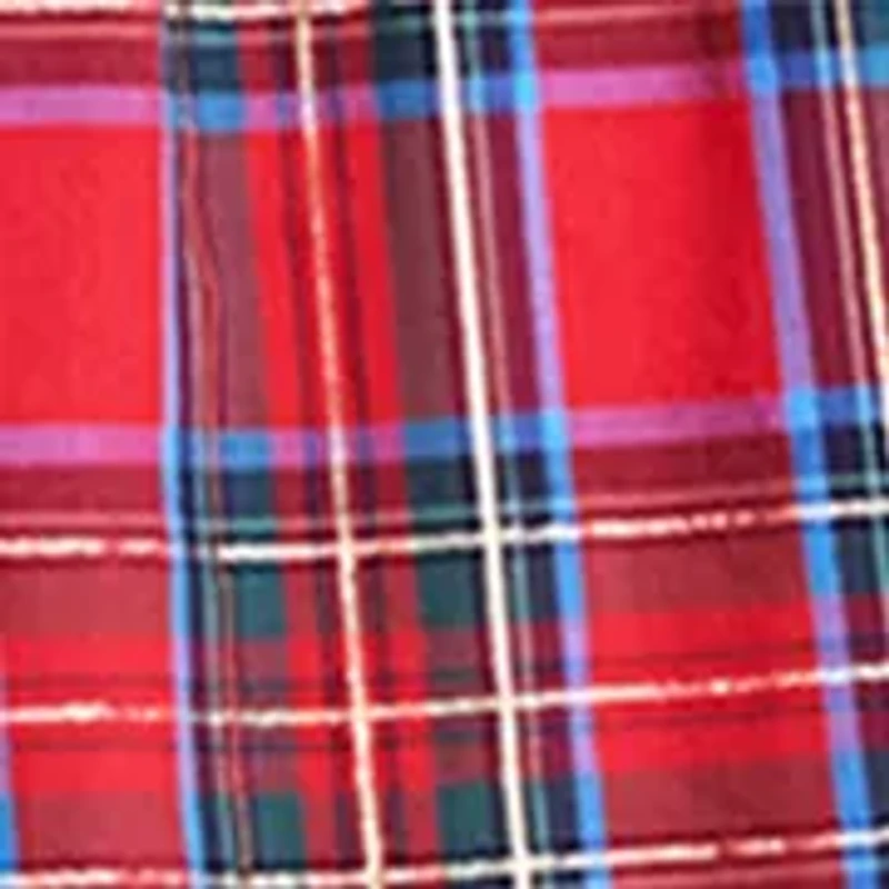 Girls 7-16 Ruffle Plaid Smocked Shift Dress