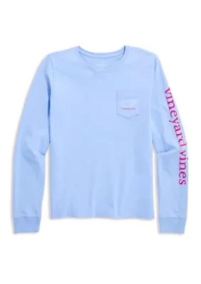 Girls 7-16 Long Sleeve Vintage Whale T-Shirt