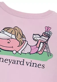 Girls 7-16 Short Sleeve Whale Logo Graphic T-Shirt