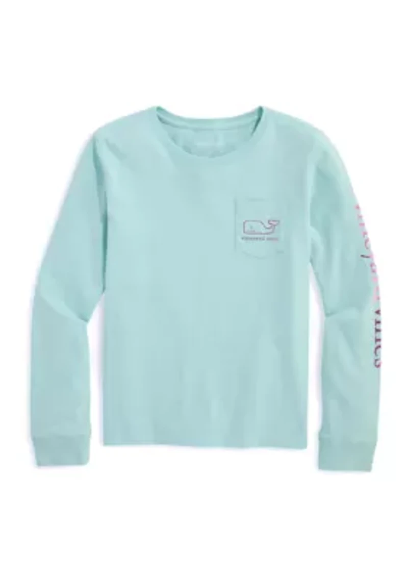 Girls 7-16 Foil Whale Long Sleeve T-Shirt