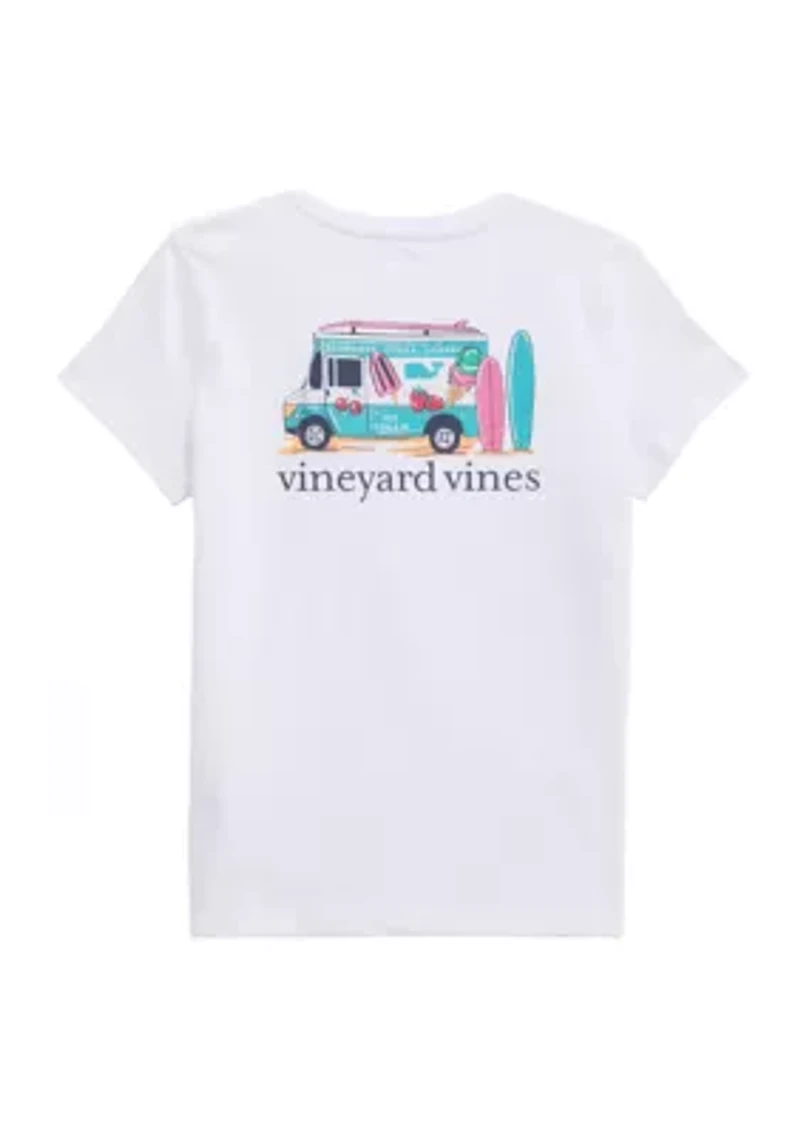 Girls 7-16 Drop Shoulder Ice Cream Surf Graphic T-Shirt