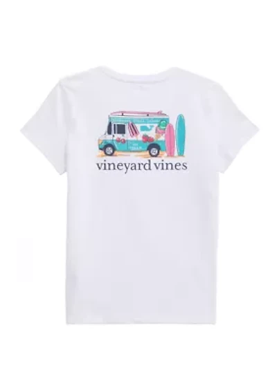 Girls 7-16 Drop Shoulder Ice Cream Surf Graphic T-Shirt