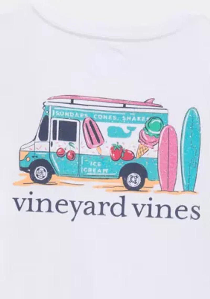 Girls 7-16 Drop Shoulder Ice Cream Surf Graphic T-Shirt