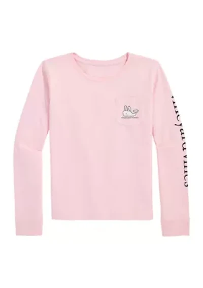 Girls 7-16 Fuzzy Easter Bunny Long Sleeve T-Shirt
