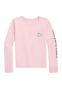 Girls 7-16 Fuzzy Easter Bunny Long Sleeve T-Shirt