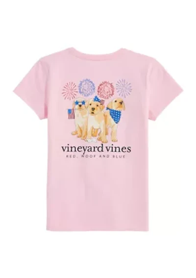 Girls 7-16 Short Sleeve Glitter Puppies Graphic T-Shirt