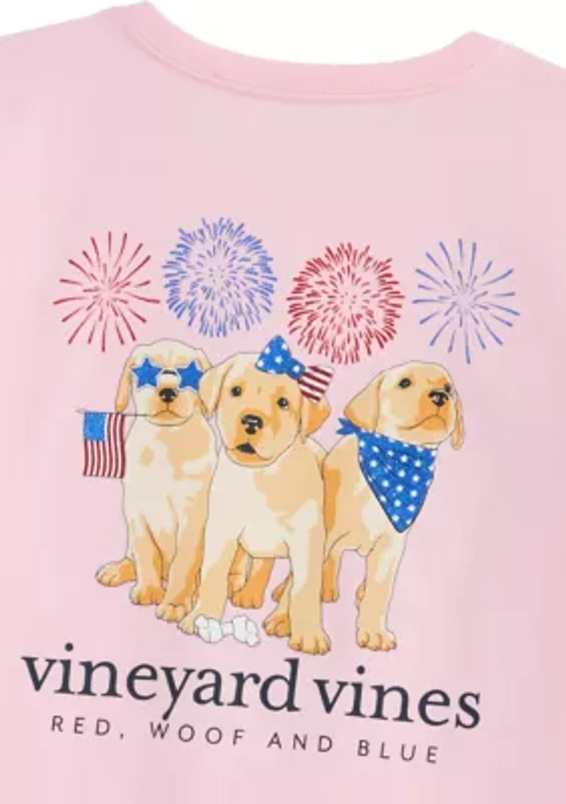 Girls 7-16 Short Sleeve Glitter Puppies Graphic T-Shirt