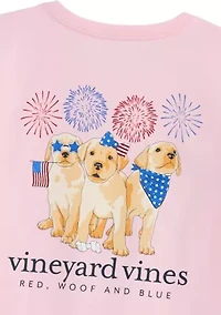 Girls 7-16 Short Sleeve Glitter Puppies Graphic T-Shirt