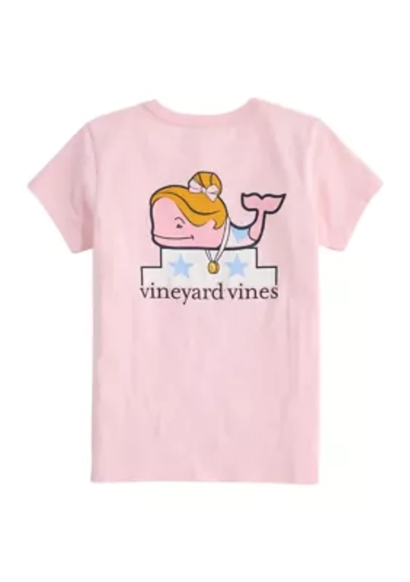 Girls 7-16 Gymnastics Whale Short Sleeve Graphic T-Shirt