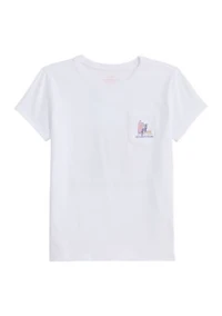 Girls 7-16 Beach Bike Dog Short Sleeve Graphic T-Shirt