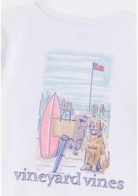 Girls 7-16 Beach Bike Dog Short Sleeve Graphic T-Shirt