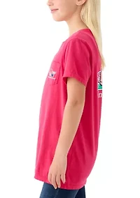 Girls 7-16 Short Sleeve Cheer Graphic T-Shirt