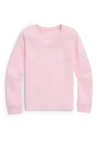 Girls 7-16 Long Sleeve Chest Pocket Football Graphic T-Shirt