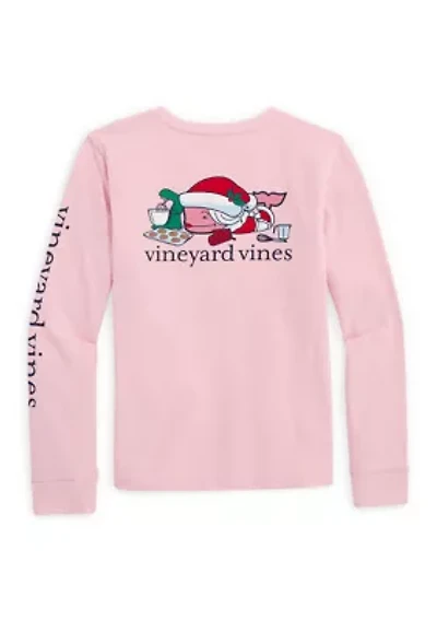 Girls 7-16 Mrs. Claus Character Whale Long-Sleeve Graphic T-Shirt