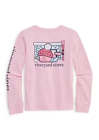 Girls 7-16 Apres Ski Cocoa Whale Long-Sleeve Pocket T-Shirt