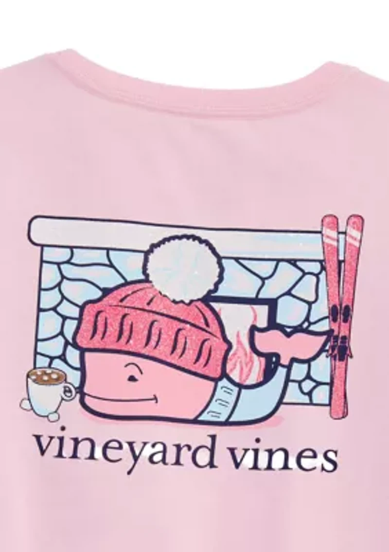 Girls 7-16 Apres Ski Cocoa Whale Long-Sleeve Pocket T-Shirt