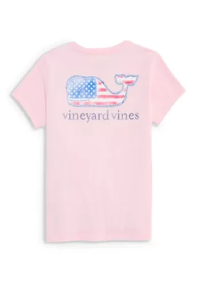 Girls 7-16 Flag Whale Graphic T-Shirt